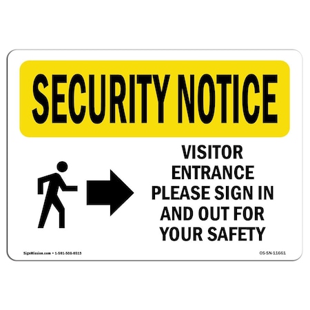 OSHA SECURITY NOTICE, 12 Height, 18 Width, Decal